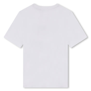 BOSS playera para niño y adolescente manga corta color blanco